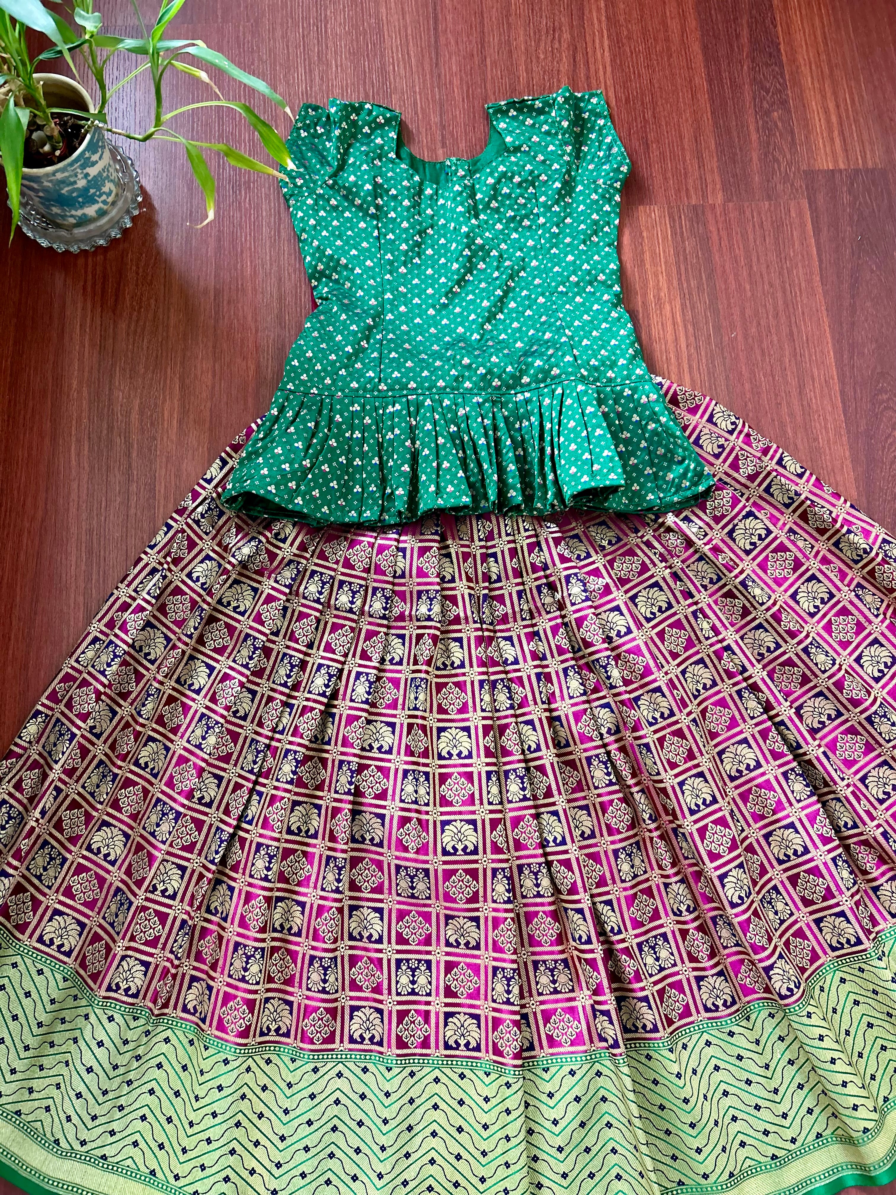 Dahlia Green - Lehenga Set