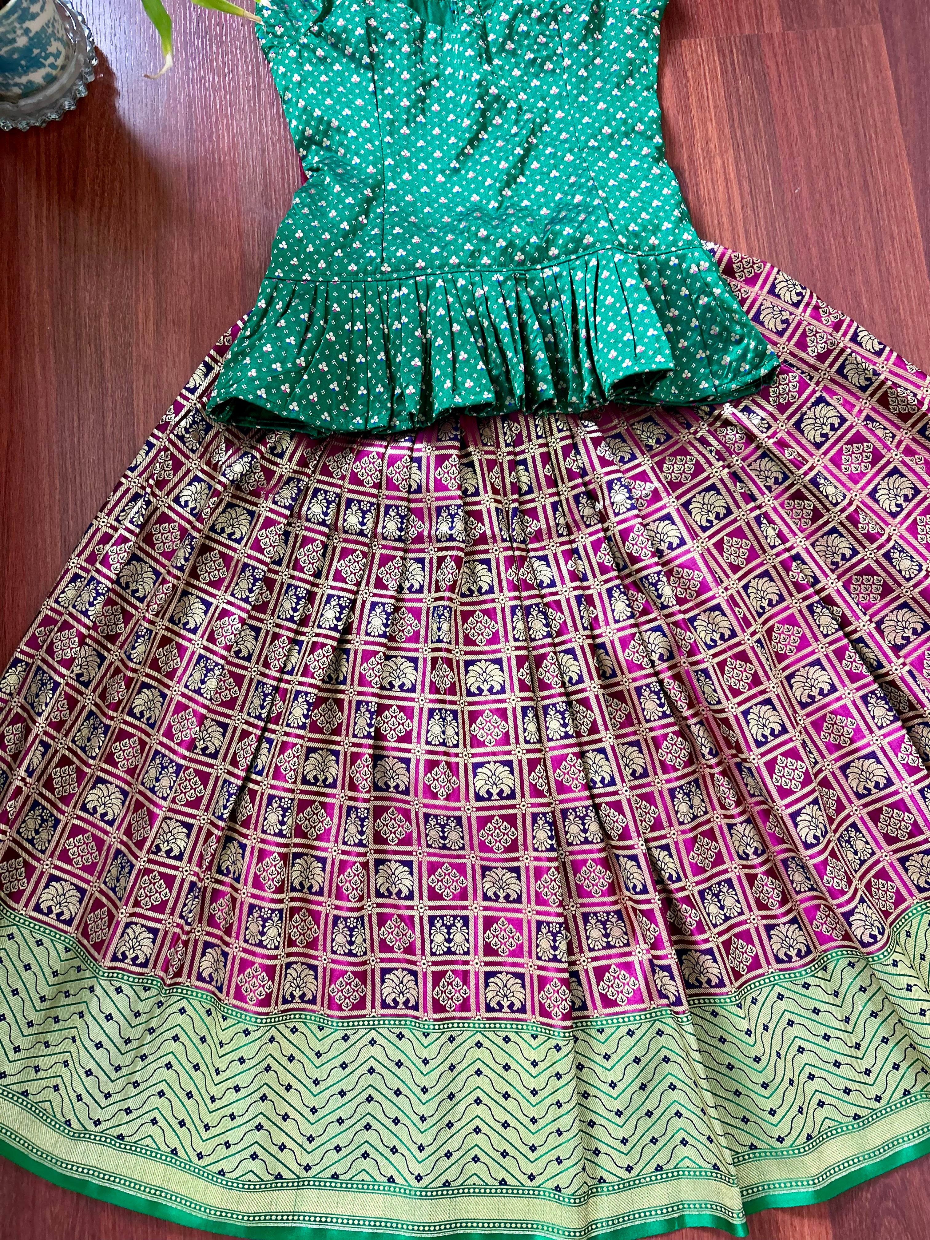 Dahlia Green - Lehenga Set