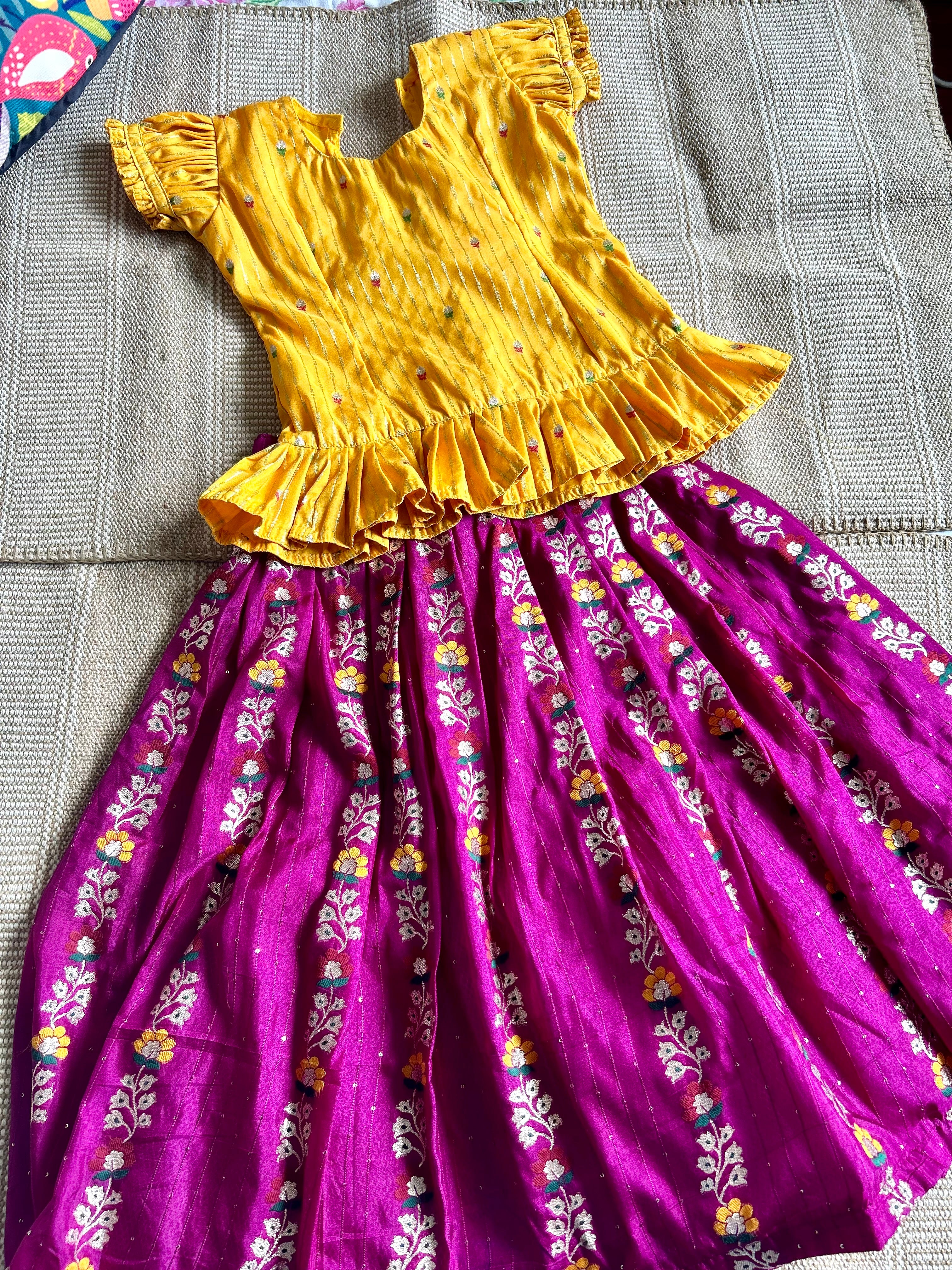 Festive marigold lehenga set