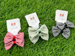 Load image into Gallery viewer, Striped bow - hair ties
