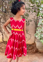 Load image into Gallery viewer, Sunny Waves - Cotton Ikat Weave Dress
