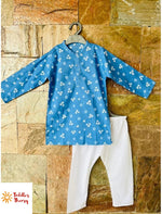 Load image into Gallery viewer, Blue bandini - Kurta Pyjama Set for Boys
