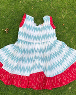 Load image into Gallery viewer, White waves - Cotton Ikat Weave Dress
