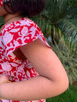 Load image into Gallery viewer, Red Petunia Dress Toddler Theory 
