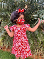 Load image into Gallery viewer, Red Petunia Dress Toddler Theory 

